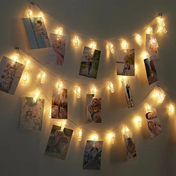 6M 40LED Photo Clip Lamp String Lights Battery Christmas Fairy Party Room Decoration Wall Lights String to Hang Photos 
6M 40LED Photo Clip Lamp String Lights Battery Christmas Fairy Party Room Decoration Wall Lights String to Hang Photos