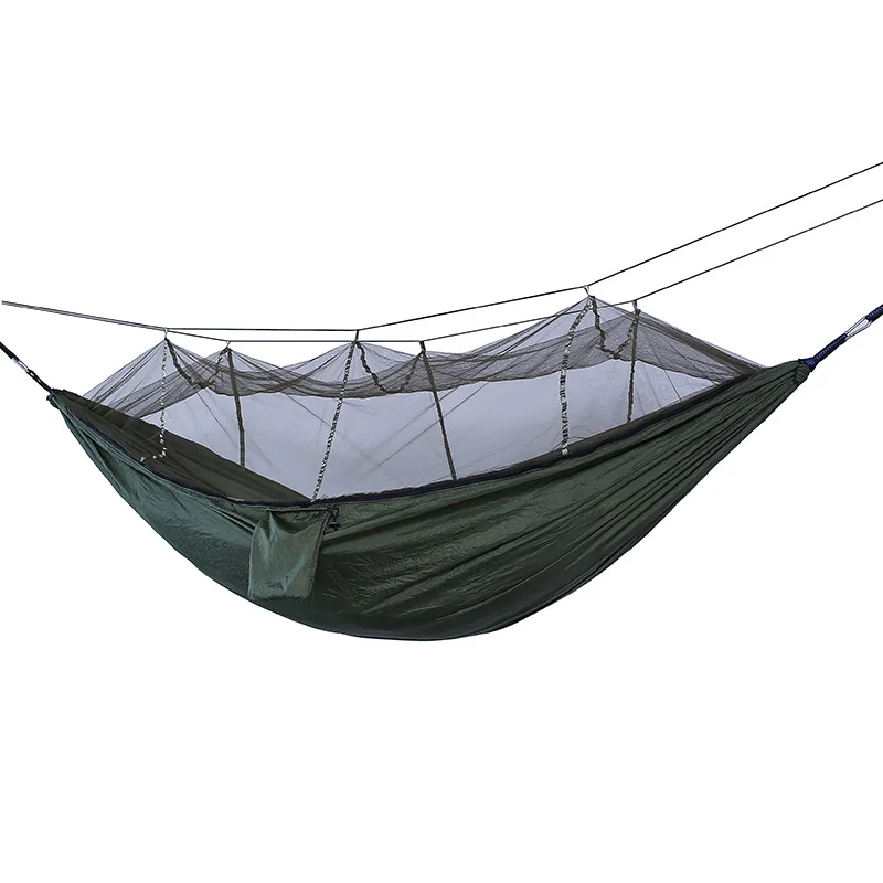 ABSS-1-2 Person Portable Outdoor Camping Hammock with Mosquito Net High Strength Parachute Fabric Hanging Bed Hunting Sleeping S
ABSS-1-2 Person Portable Outdoor Camping Hammock with Mosquito Net High Strength Parachute Fabric Hanging Bed Hunting Sleeping S
