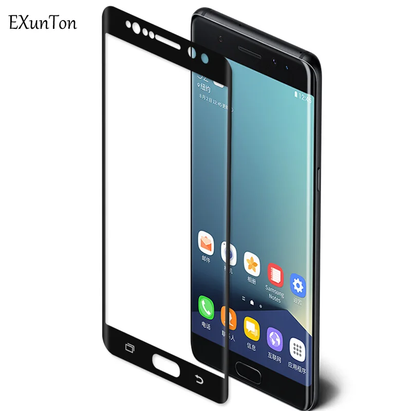EXUNTON Samsung Galaxy Note FE Fan Edition 3D изогнутое полное покрытие закаленное стекло для 7 Note7
