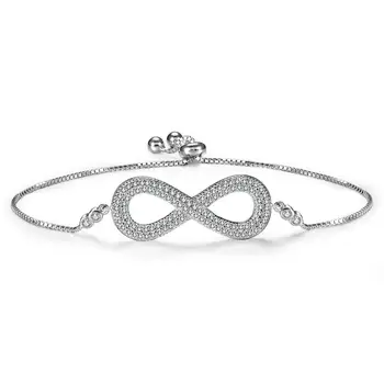 925 Sterling Silver Italian Box Chain Bracelet for Girl Teens Infinity Forever Love Knot Symbol Adjustable Twisted Rope Eternity
925 Sterling Silver Italian Box Chain Bracelet for Girl Teens Infinity Forever Love Knot Symbol Adjustable Twisted Rope Eternity
