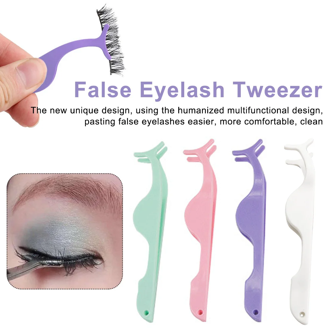 1pc False Eyelash Tweezers Fake Eye Lash Applicator Eyelash Extension Curler Nipper Auxiliary Clip Clamp Makeup Forceps Tools
1pc False Eyelash Tweezers Fake Eye Lash Applicator Eyelash Extension Curler Nipper Auxiliary Clip Clamp Makeup Forceps Tools