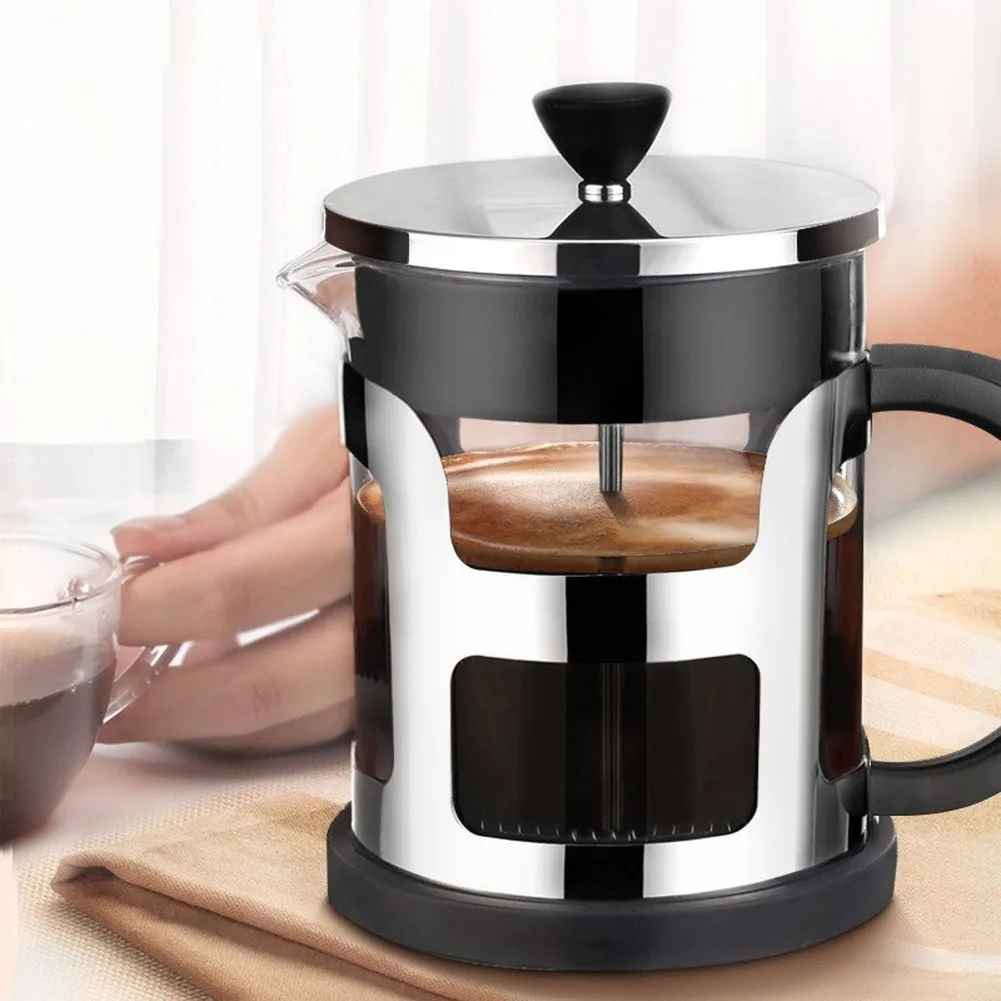 1000/600ml French Press Stainless Steel Coffee Pot Maker Glass Tea Pot With Tea Strainer Filter Kettle Teapots Coffee Machine
1000/600ml French Press Stainless Steel Coffee Pot Maker Glass Tea Pot With Tea Strainer Filter Kettle Teapots Coffee Machine