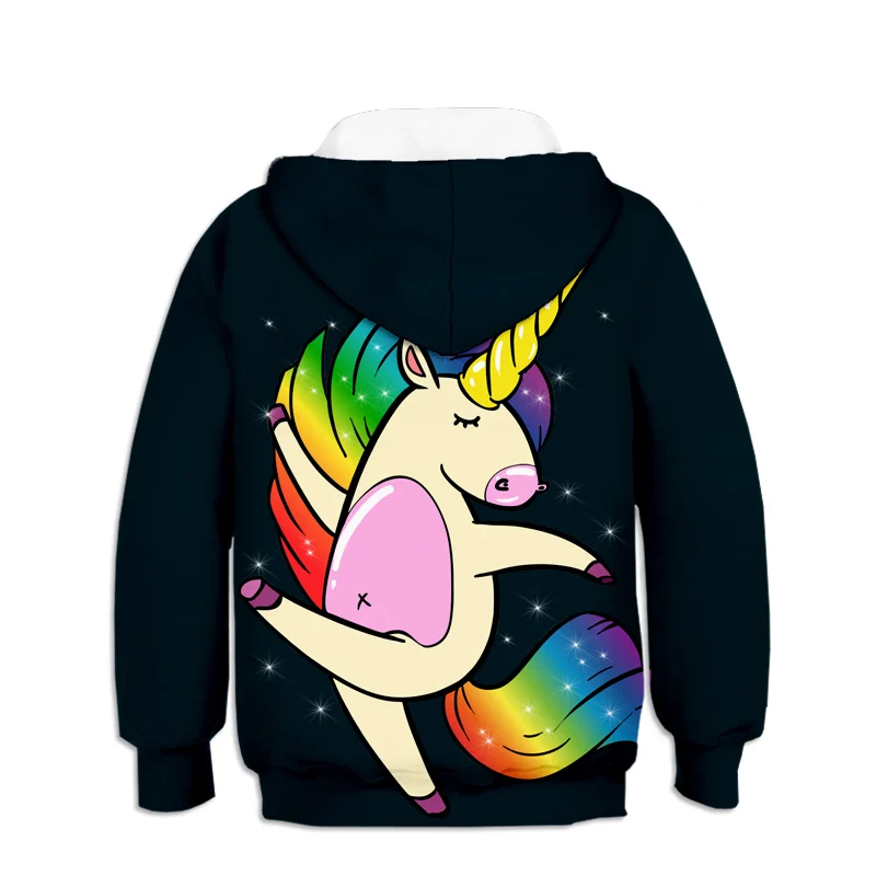 Unicorn 3D Printed Cartoon Hoodie Pullover Unicorn 3D Printed Cartoon Hoodie Pullover