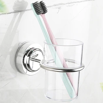 Stainless Steel Single Cup Holder for Bathroom, Wall-mounted Suction Cup Holder, No-tooth Punch Toothbrush Rack 
Stainless Steel Single Cup Holder for Bathroom, Wall-mounted Suction Cup Holder, No-tooth Punch Toothbrush Rack