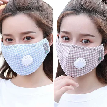 Anti-dust PM2.5 Face Mask Mouth Protection Masks Washable masks Activated carbon mask Air breathing Valve Plaid Mask With Filter
Anti-dust PM2.5 Face Mask Mouth Protection Masks Washable masks Activated carbon mask Air breathing Valve Plaid Mask With Filter