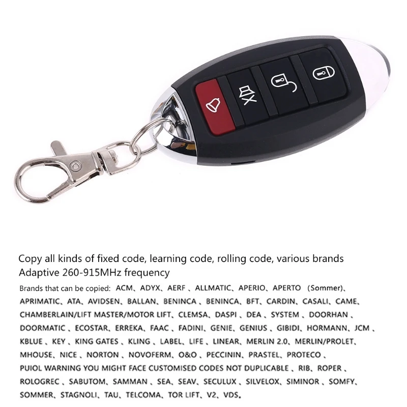 Universal Remote Control Duplicator Full Frequency Wireless Clone Switch Cloning Copy Garage Door Controller
Universal Remote Control Duplicator Full Frequency Wireless Clone Switch Cloning Copy Garage Door Controller