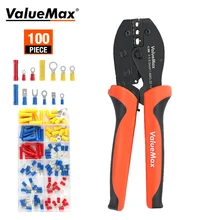 ValueMax Crimping Tool Kit With 100PC Wire Terminals Pliers Household (max 0.5-6.0mm²) Multifuncation Hand Tool Crimping Pliers
ValueMax Crimping Tool Kit With 100PC Wire Terminals Pliers Household (max 0.5-6.0mm²) Multifuncation Hand Tool Crimping Pliers