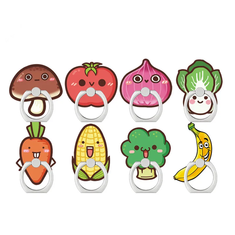 New Design Funny Cartoon Vegetables Universal Metal Finger Ring Mobile Phone Holder Stand Pattern Phone Ring Hot Sale
New Design Funny Cartoon Vegetables Universal Metal Finger Ring Mobile Phone Holder Stand Pattern Phone Ring Hot Sale