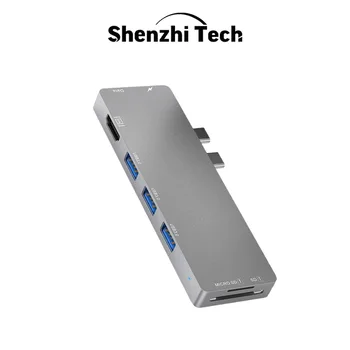 USB C Hub Type-C Hub Multi Port with Thunderbolt 3 Dock 4K HDMI 3 USB3.0 USB C SD TF Designed for MacBook Pro
USB C Hub Type-C Hub Multi Port with Thunderbolt 3 Dock 4K HDMI 3 USB3.0 USB C SD TF Designed for MacBook Pro