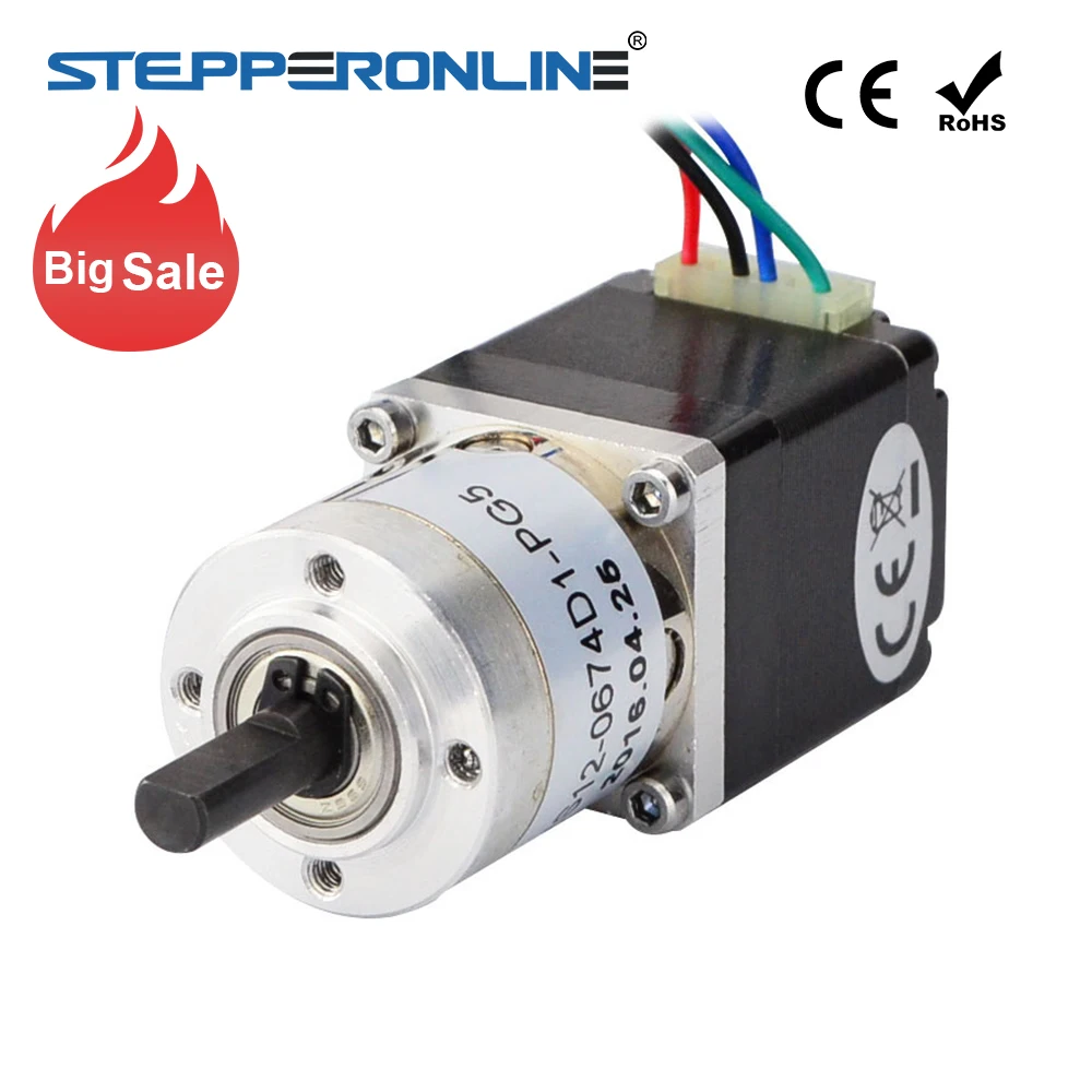 5:1 Planetary Gearbox Nema 11 Geared Stepper Motor 0.67A L=31mm 4-lead for CNC 3D Printer
5:1 Planetary Gearbox Nema 11 Geared Stepper Motor 0.67A L=31mm 4-lead for CNC 3D Printer