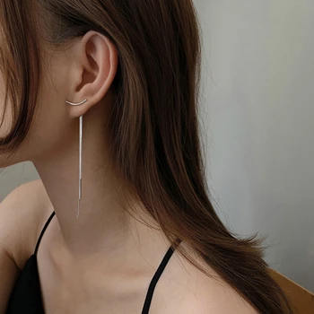 Designer Style Silver Color Geometric Rear Hanging Tassel Drop Earring Long Grace Design Earring For Girl Women Fashion jewelry
Designer Style Silver Color Geometric Rear Hanging Tassel Drop Earring Long Grace Design Earring For Girl Women Fashion jewelry
