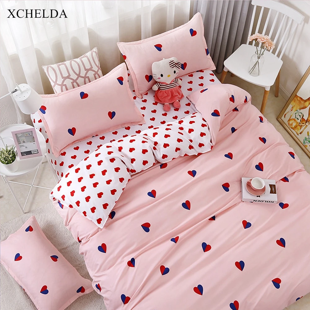 Pink Comforter Duvet Cover Bed Sheet set Couple Queen King Size Bedding Set Heart Cotton Adult linens Home Textile Bedspread
Pink Comforter Duvet Cover Bed Sheet set Couple Queen King Size Bedding Set Heart Cotton Adult linens Home Textile Bedspread