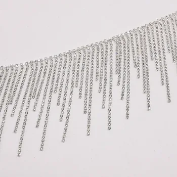 5 Yards Silver Rhinestone Tassel Chain Trim Crystals Fringe Trimming for Bracelet Collars DIY Jewelry Bags Shoes Clothes Dresses
5 Yards Silver Rhinestone Tassel Chain Trim Crystals Fringe Trimming for Bracelet Collars DIY Jewelry Bags Shoes Clothes Dresses