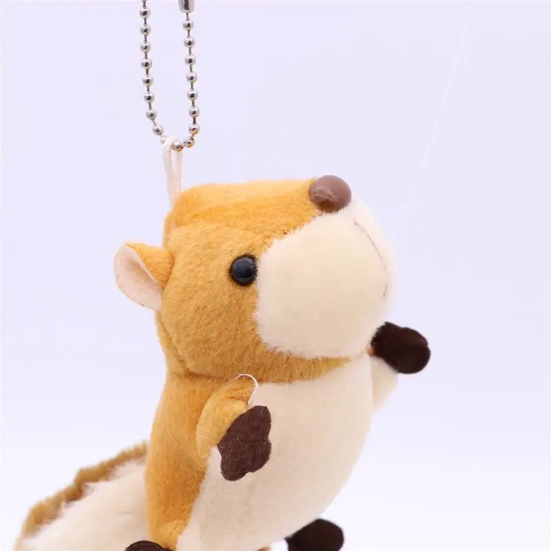 Cute Sucker Large Tail Small Squirrel Toy Keyring Key Chain Bags Ornament Gifts 