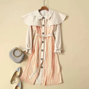 VERDEJULIAY Runway Cloak Women Dress 2020 Fashion New High Quality Patchwork Full Sleeve Lace-Up Pink Long Pleated Dress
VERDEJULIAY Runway Cloak Women Dress 2020 Fashion New High Quality Patchwork Full Sleeve Lace-Up Pink Long Pleated Dress