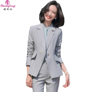 Office Work Blazers Women Spring Autumn Plus Size Blazer Jackets Solid Double Breasted Professional Business Suit Coats Gray
Office Work Blazers Women Spring Autumn Plus Size Blazer Jackets Solid Double Breasted Professional Business Suit Coats Gray