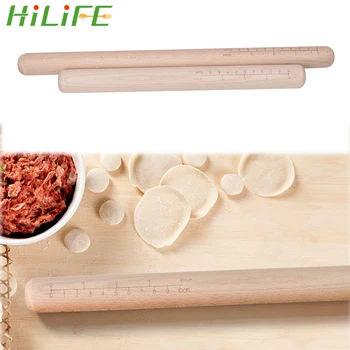 HILIFE Noodle Pizza Cake Dough Pastry Roller 38cm/30cm Wooden Rolling Pin With Scale Cookies Biscuit Baking Tool Non-stick
HILIFE Noodle Pizza Cake Dough Pastry Roller 38cm/30cm Wooden Rolling Pin With Scale Cookies Biscuit Baking Tool Non-stick