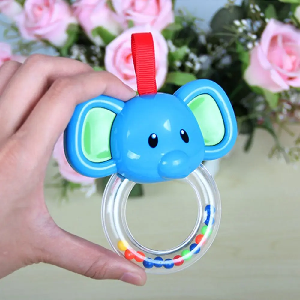 2 Colors Cute Baby Rattles Toy Elephant Cattle Shape Animal Hand Bell Hanging Educational Kids Gift | Игрушки и хобби
