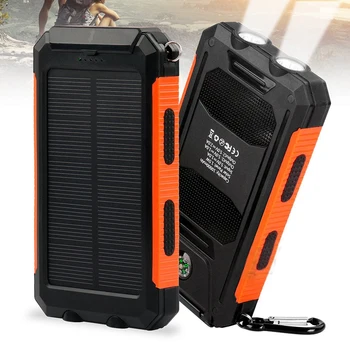 10000mAh Solar Power Bank For iPhone 11 pro max xiaomi mi9 Portable Charger Waterproof Poverbank with Compass Flashlight 
10000mAh Solar Power Bank For iPhone 11 pro max xiaomi mi9 Portable Charger Waterproof Poverbank with Compass Flashlight