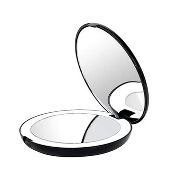 Portable Folding Mirror with LED Light Makeup Mirror, 10X nifying Glass, 12 Lamp Bead Mini Mirror Black
Portable Folding Mirror with LED Light Makeup Mirror, 10X nifying Glass, 12 Lamp Bead Mini Mirror Black