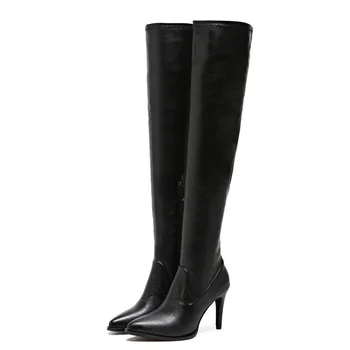 Over-The-Knee Boots Women Elastic Black Winter Boots Thin High Heeled Booties Ladies Sexy Pointed Toe Shoes Botas Mujer 2019
Over-The-Knee Boots Women Elastic Black Winter Boots Thin High Heeled Booties Ladies Sexy Pointed Toe Shoes Botas Mujer 2019