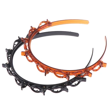 2pcs Double Layer Bands Clip Hairbands Fashion Plastic Braided Headband Punk New Knitting Womens Headwear Hair Accessories
2pcs Double Layer Bands Clip Hairbands Fashion Plastic Braided Headband Punk New Knitting Womens Headwear Hair Accessories