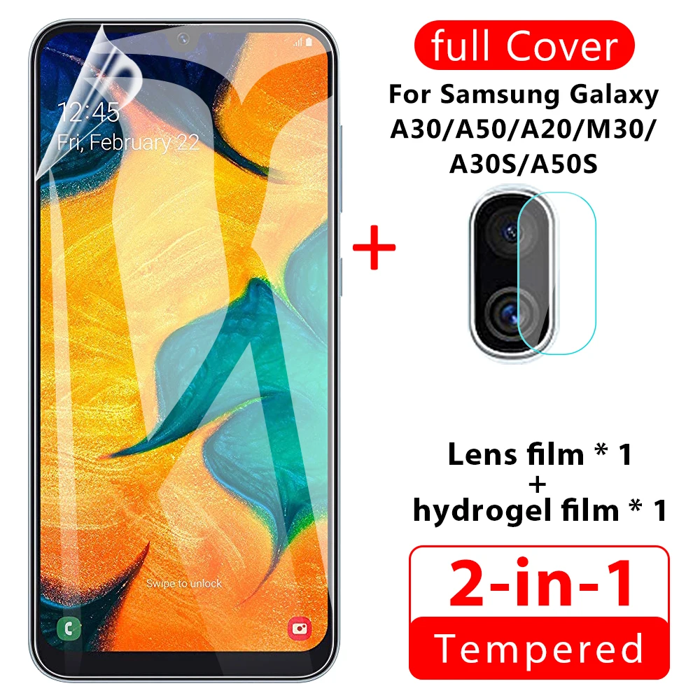 

2 in 1 Hydrogel Film+ Clear Camera Film For Samsung Galaxy A90 A70 A60 A50 A40 A30 A20 A10 A30S A50S M10 M20 M30 M40 Soft Film