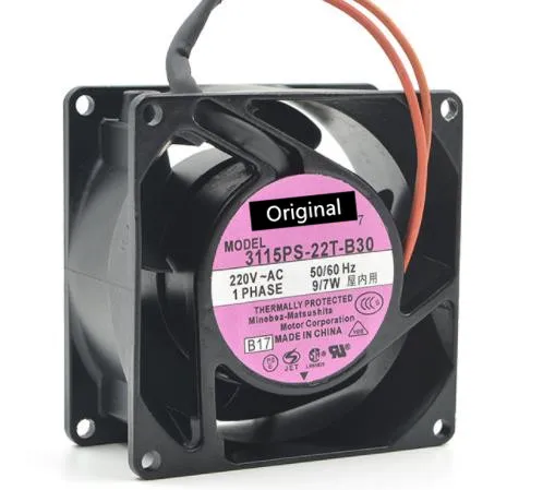 Original 100% working 3115PS-22T-B30 8038 8cm 220V 9 / 7W AC aluminum metal frame axial cooling fan
Original 100% working 3115PS-22T-B30 8038 8cm 220V 9 / 7W AC aluminum metal frame axial cooling fan
