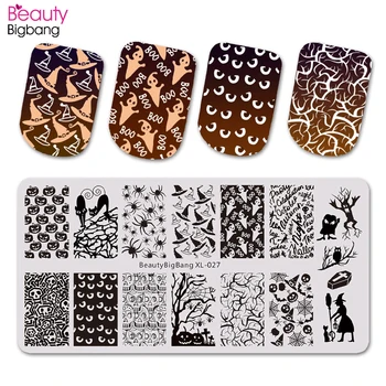 BeautyBigBang Nail Stamping Plate Cute Halloween Spider Skull Pumpkin Witch Rectangle Nail Art Image Stamper Plate XL-027
BeautyBigBang Nail Stamping Plate Cute Halloween Spider Skull Pumpkin Witch Rectangle Nail Art Image Stamper Plate XL-027