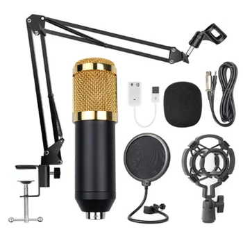 Recording Condenser Microphone Set with Boom Stand for Live Studio Sound Recording Studio Live Stream Condenser Microphone Kit
Recording Condenser Microphone Set with Boom Stand for Live Studio Sound Recording Studio Live Stream Condenser Microphone Kit