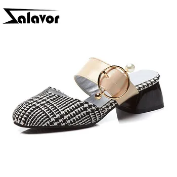 ZALAVOR Size 32-48 Fashion Women High Heel Sandals Elegant Square Toe Buckle Slippers Summer Party Sexy Shoes Women Footwear
ZALAVOR Size 32-48 Fashion Women High Heel Sandals Elegant Square Toe Buckle Slippers Summer Party Sexy Shoes Women Footwear