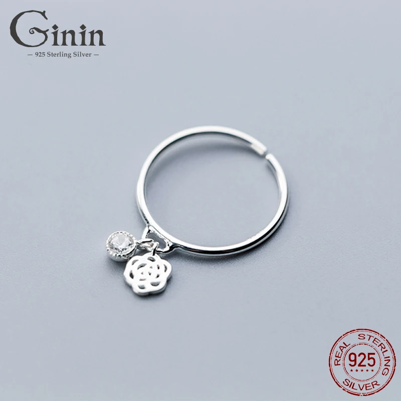 Ginin Korean Style Hollow Rose Dazzling Single Diamond 925 Sterling Silver Ring Female Open Adjusted 2021 Fashion Trendy Jewelry
Ginin Korean Style Hollow Rose Dazzling Single Diamond 925 Sterling Silver Ring Female Open Adjusted 2021 Fashion Trendy Jewelry
