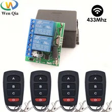 433MHz 12V Wireless Remote Control Relay Module Light Switch 10A Universal Keyfob Transmitter For Garage/Gate/Motor/Lamp/Light
433MHz 12V Wireless Remote Control Relay Module Light Switch 10A Universal Keyfob Transmitter For Garage/Gate/Motor/Lamp/Light