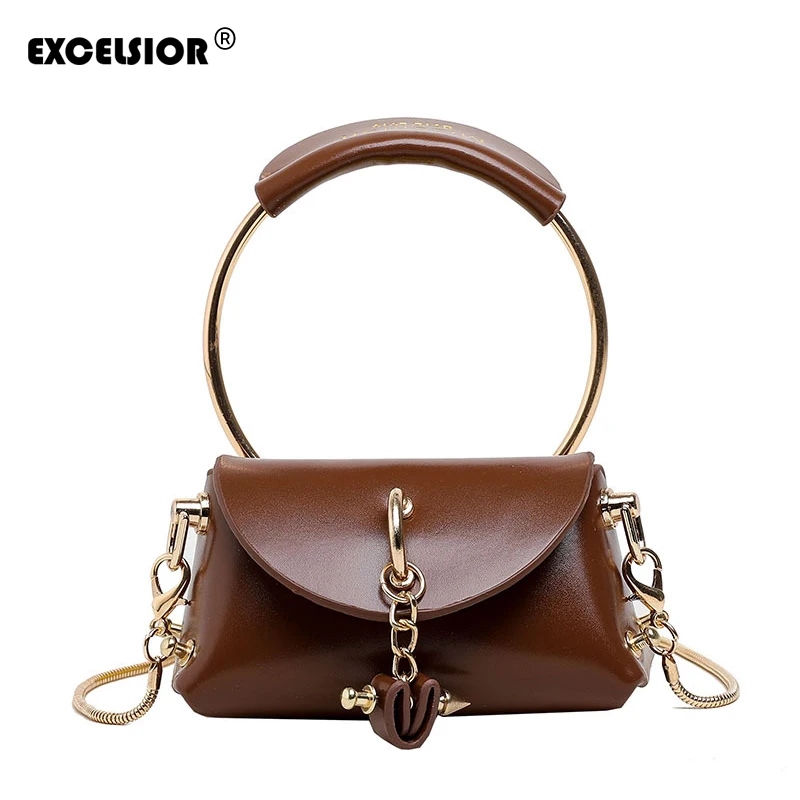 EXCELSIOR PU Leather Crossbody Bag Hasp Open Style Shoulder Bags Mini Women Handbag with Chain Strap Lipsticks Bag sac a main
EXCELSIOR PU Leather Crossbody Bag Hasp Open Style Shoulder Bags Mini Women Handbag with Chain Strap Lipsticks Bag sac a main