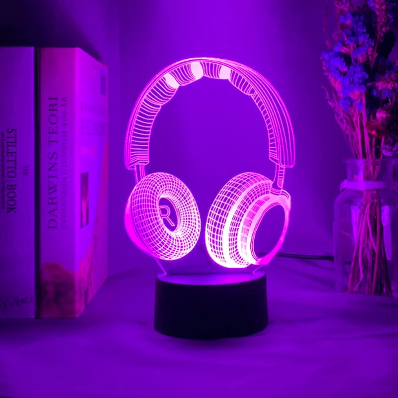 3d Night Light Headset Led Touch Sensor Colorful Nightlight for Kids Bedroom Decorative Light Cool Gift for Child 3d Lamp Desk
3d Night Light Headset Led Touch Sensor Colorful Nightlight for Kids Bedroom Decorative Light Cool Gift for Child 3d Lamp Desk