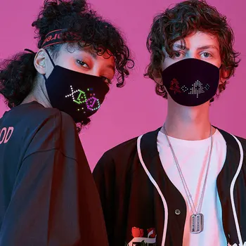 1pc Bluetooth RGB Programmable LED Cotton Dust Face Mask With Built-in Led Display Board Men And Women Carnival Music Party Gift
1pc Bluetooth RGB Programmable LED Cotton Dust Face Mask With Built-in Led Display Board Men And Women Carnival Music Party Gift