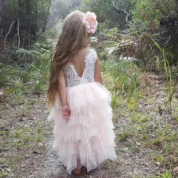 Children Girl Dress embroidery Layered Dress Lace Sleeveless For Wedding Party Princess Dress Girls
Children Girl Dress embroidery Layered Dress Lace Sleeveless For Wedding Party Princess Dress Girls