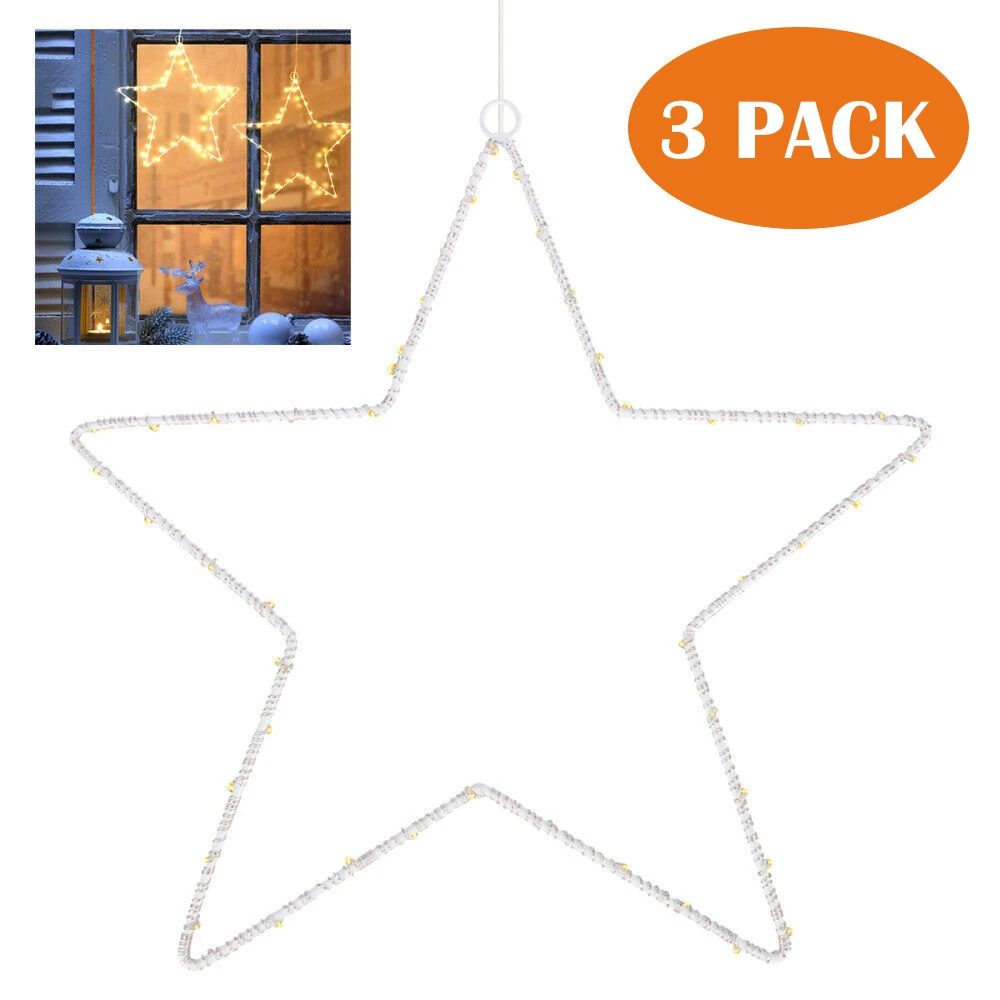 WAKYME 3PCS 45LED Decoration Lights Five-Pointed Star String Lights with Remote Control Decor Lamp for Christmas Wedding Party
WAKYME 3PCS 45LED Decoration Lights Five-Pointed Star String Lights with Remote Control Decor Lamp for Christmas Wedding Party
