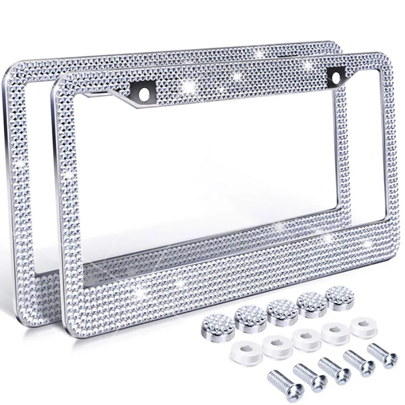 Bling Crystal License Plate Frame Women Luxury Handcrafted Rhinestone Car Frame Plate with Ignition Button
Bling Crystal License Plate Frame Women Luxury Handcrafted Rhinestone Car Frame Plate with Ignition Button