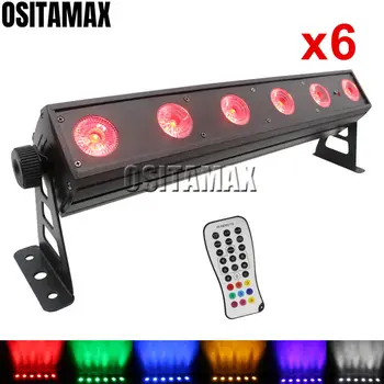 6PCS DMX or Remote Control Wireless LED Wall Washer Light 6x12w 6IN1 RGBWA UV Color Floodlight Battery Landscape Bar DJ Lighting
6PCS DMX or Remote Control Wireless LED Wall Washer Light 6x12w 6IN1 RGBWA UV Color Floodlight Battery Landscape Bar DJ Lighting