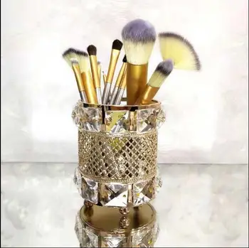 Wholesale/ retail European Metal Crystal makeup tube Organizer Beauty Tools Storage Makeup Brush Pen Holder Desktop Decorative
Wholesale/ retail European Metal Crystal makeup tube Organizer Beauty Tools Storage Makeup Brush Pen Holder Desktop Decorative