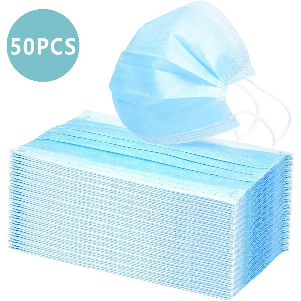 50pcs Blue Disposable Mask 3 Layer Non Wove Ply Filter Mouth masker Face Mask Anti-Dust Meltblown Comfort Anti-bacterial#
50pcs Blue Disposable Mask 3 Layer Non Wove Ply Filter Mouth masker Face Mask Anti-Dust Meltblown Comfort Anti-bacterial#