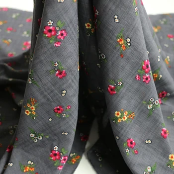100*145cm Grey Floral Plaid Crepe Cotton Gauze Fabric Summer
100*145cm Grey Floral Plaid Crepe Cotton Gauze Fabric Summer