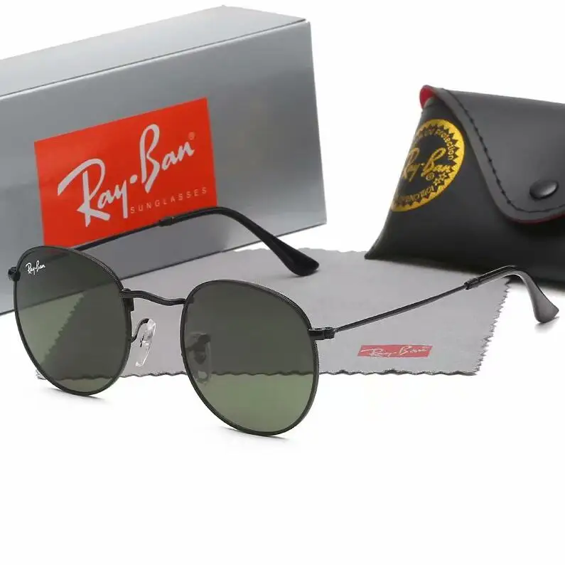 

Rayban- 2020 rétro rond miroir UV Protection lentille accessoires lunettes lunettes de soleil pour hommes/femmes RB3447