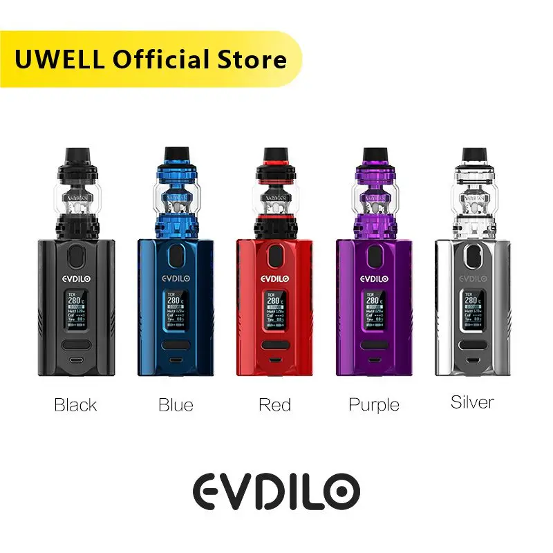 

UWELL Evdilo Kit 5W-200W Valyrian II Tank support 18650/20700/21700 batteries E-cigarette Vape Kit