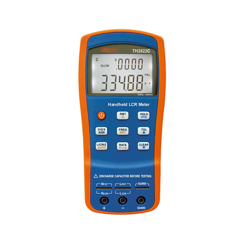 TH2822C RLC Meter Handheld LCR Tester with Test Frequency 100Hz, 120Hz,1kHz,10kHz, 100kHz
TH2822C RLC Meter Handheld LCR Tester with Test Frequency 100Hz, 120Hz,1kHz,10kHz, 100kHz