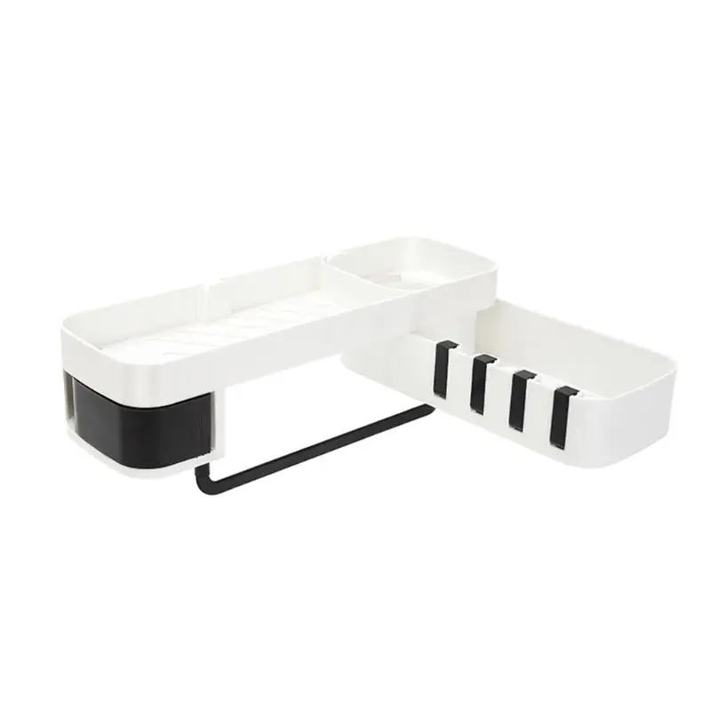 Kitchen Rotating Wall Shelves Bathroom Wall Mounted Hole Free Storage Rack 
Kitchen Rotating Wall Shelves Bathroom Wall Mounted Hole Free Storage Rack