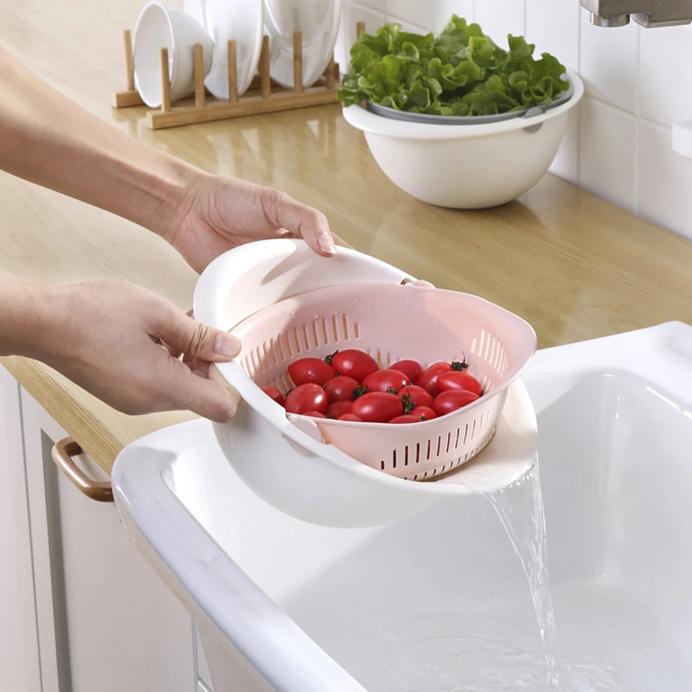 Fast delivery Portable detachable double-layer hollow fruit vegetable cleaning drain basket Washed rice Kitchen accessories tool
Fast delivery Portable detachable double-layer hollow fruit vegetable cleaning drain basket Washed rice Kitchen accessories tool