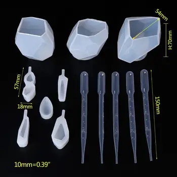 1 Set Silicone Mold Geometric Shape DIY Jewelry Making Epoxy Resin With Dropper Handmade crafts Necklace Pendant Home Decoration
1 Set Silicone Mold Geometric Shape DIY Jewelry Making Epoxy Resin With Dropper Handmade crafts Necklace Pendant Home Decoration