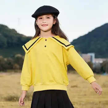 Korean Sweet Style Sweatshirt For Toddlers Girls Long Sleeve Peter Pan Collar Hoodies Children Casual Tops School Sports Uniform
Korean Sweet Style Sweatshirt For Toddlers Girls Long Sleeve Peter Pan Collar Hoodies Children Casual Tops School Sports Uniform
